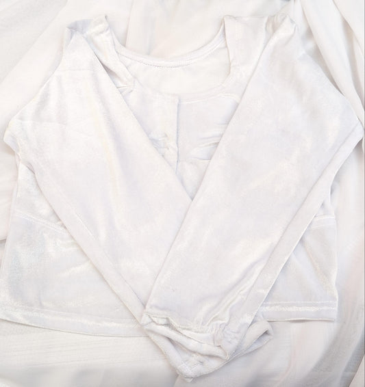 White Velvet Blouse