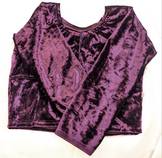 Violet Purple Velvet Blouse