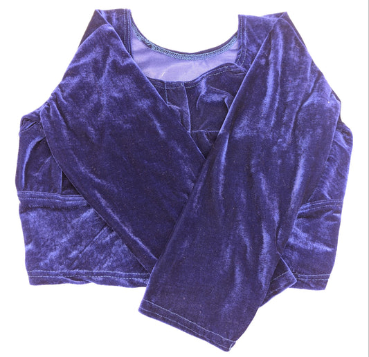 Bold Royal Blue Velvet Blouse