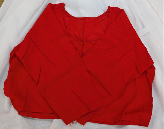 100% Cotton blouse, 3/4 sleeve - Red