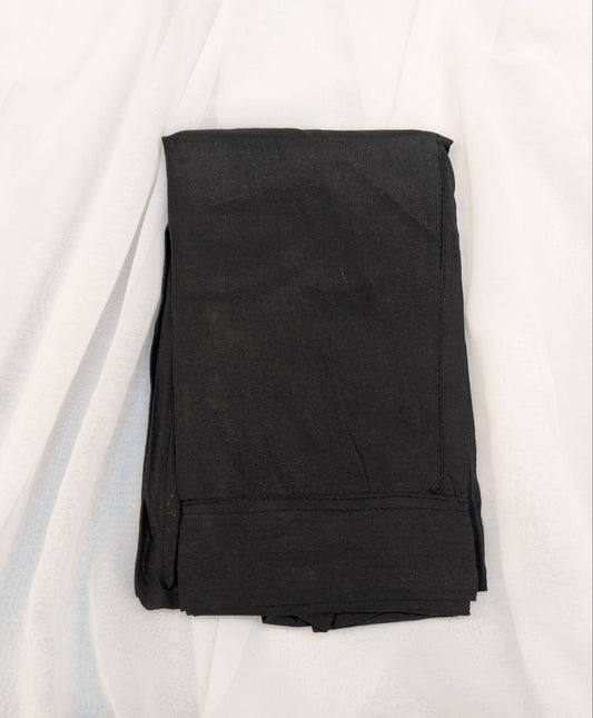 100% Cotton black petticoat, no pleats